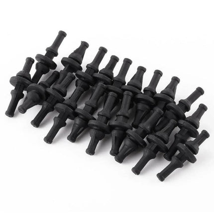 20-Pack Silicone Anti-Vibration Screws for Computer Fans, 29.9mm - black silicone fan vibration dampener set