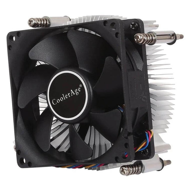 Aluminum CPU Cooler with Silent Fan for Desktop Computers - compact heatsink and quiet 4-pin fan for gaming and video editing PCs