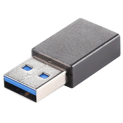 Aluminum USB 3.0 Adapter for Type-C Device Connections - compact aluminum USB 3.0 to Type-C adapter for fast file transfer and peripherals