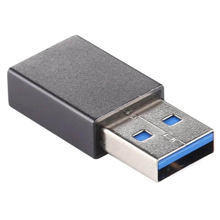 Aluminum USB 3.0 Adapter for Type-C Device Connections - compact aluminum USB 3.0 to Type-C adapter for file transfers and peripherals