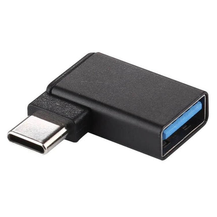 USB-C to USB 3.2 Female Adapter for Device Connections - black aluminum alloy USB-C to USB 3.0 female adapter for flash drives and external HDDs