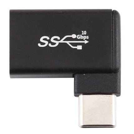 USB-C to USB 3.2 Female Adapter for Device Connections - right-angle aluminum alloy USB-C adapter for USB 3.0 devices, 10Gbps
