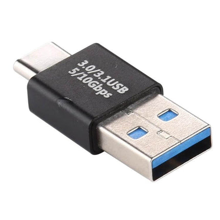 Durable Aluminum Alloy USB-C to USB 3.0 Male Adapter connecting USB-C laptop to USB 3.0 external drive or keyboard, aluminum alloy construction
