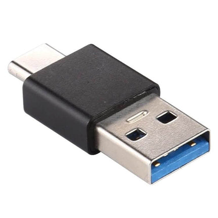 Durable Aluminum Alloy USB-C to USB 3.0 Male Adapter connecting USB-C laptop to USB 3.0 drive, aluminum alloy housing for reliable transfers