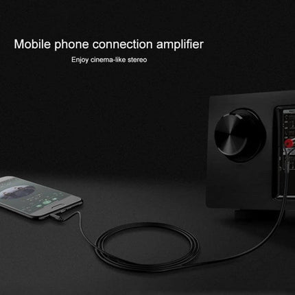 REXLIS 1-Meter Audio Cable for Connecting Devices to Speakers linking smartphone to amplifier with 3.5mm to RCA for clear stereo sound