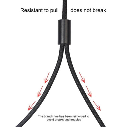 REXLIS 1-Meter Audio Cable for Connecting Devices to Speakers braided tinned copper cable showing reinforced split and pull-resistant strain relief