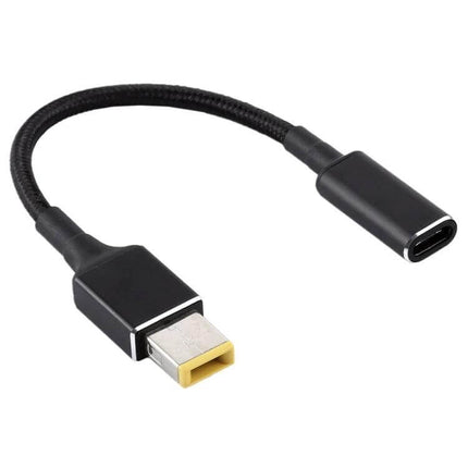USB-C Charging Cable for Lenovo Laptops with Square Plug compact 100W braided adapter for power bank and wall charger