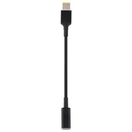 USB-C Charging Cable for Lenovo Laptops with Square Plug - compact 100W USB-C cable adapter for travel and tight spaces