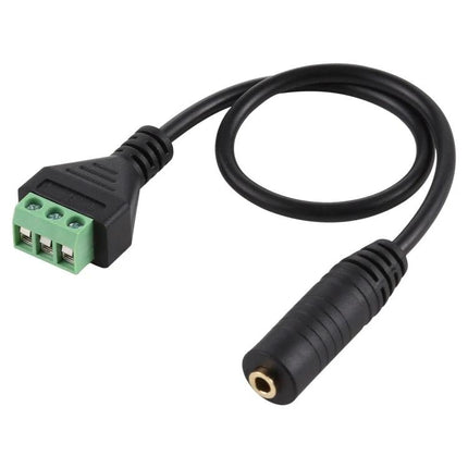 Adapter for Extending Home Audio Cable Connections Daily - 3.5mm female to 3-screw terminal block extension cable adapter