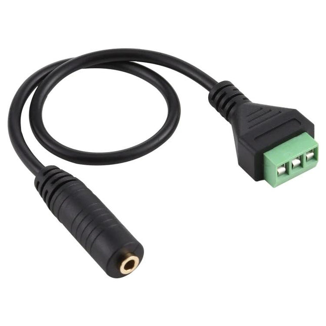 Adapter for Extending Home Audio Cable Connections Daily - 3.5mm female to 3-screw terminal block extension cable adapter