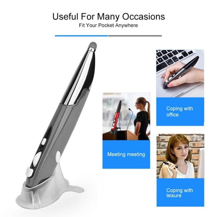 Wireless Optical Mouse with Stylus Pen for Tablets and PCs - compact dual-function mouse and stylus for office, meetings, students and tablet sketching