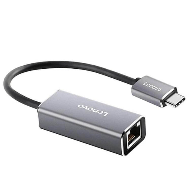 Lenovo USB-C to Gigabit Ethernet Converter for Laptops - compact USB-C adapter providing reliable wired Ethernet for laptops, ideal for remote work and gaming