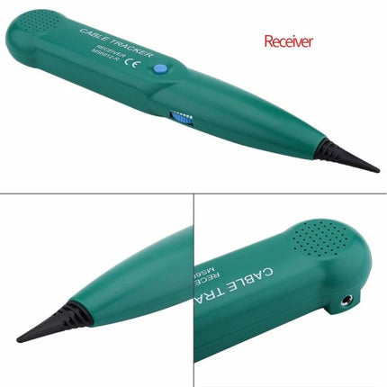 BSIDE Telephone Line Cable Tracker for RJ11 and RJ45 Lines handheld receiver showing tip, speaker and jack for testing continuity and network/phone lines