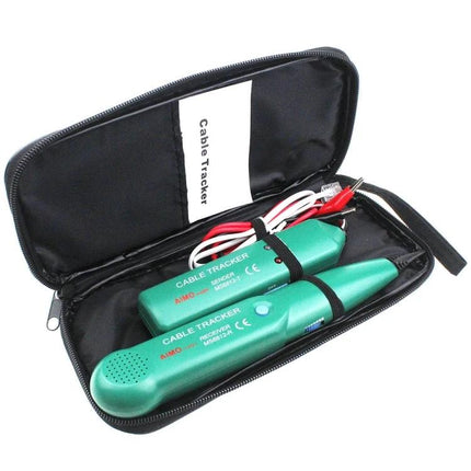 BSIDE Telephone Line Cable Tracker for RJ11 and RJ45 Lines in zip case with probes and RJ11/RJ45 leads for continuity testing