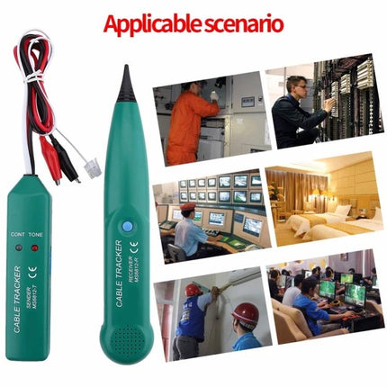 BSIDE Telephone Line Cable Tracker for RJ11 and RJ45 Lines handheld tester with probe and remote, used for troubleshooting telephone and network cables