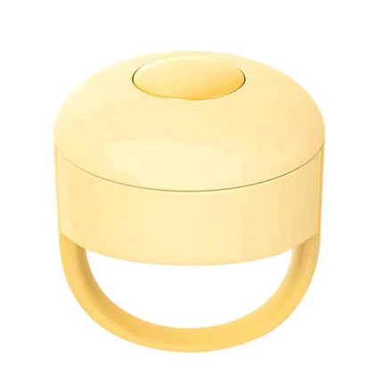 Bluetooth Fingertip Controller for Smartphone Video Apps - compact yellow Bluetooth fingertip remote for hands-free video browsing and content creators