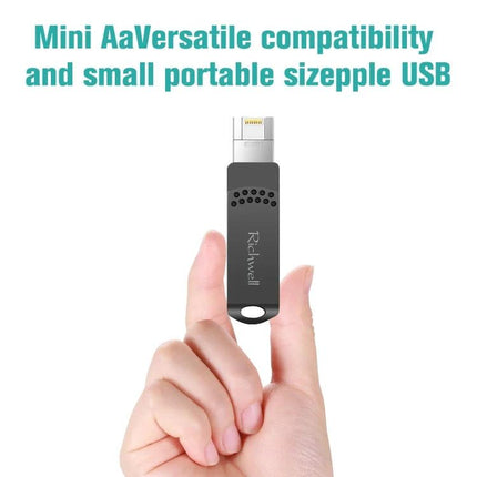 Richwell Flash Drive for Daily File Storage and Travel Use - compact USB flash drive held between fingers for easy daily and travel file transfers