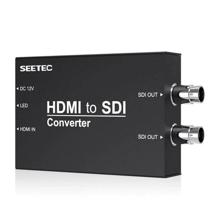 SEETEC HDMI to Dual SDI Output Converter for Video Use - black HDMI to dual SDI box with HDMI input and two BNC SDI outputs