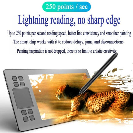 Veikk A50 10x6 Inch Graphic Tablet for Digital Drawing - 250 points/sec electromagnetic digitizer, responsive surface and stylus for precise digital art