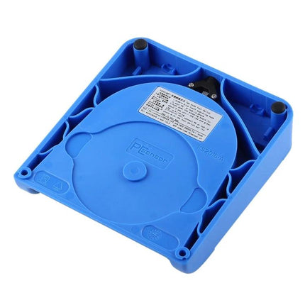PCsensor Bluetooth Foot Switch for Computer Keyboard Control – blue wireless foot switch underside view, rubber feet and battery compartment