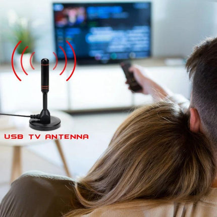Portable High-Gain TV Antenna for Digital Signal Reception - USB TV antenna boosting home and vehicle reception for weak signals