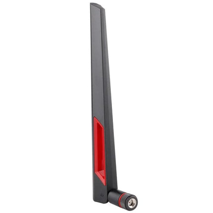 Dual-Band WiFi Antenna for 2.4GHz and 5GHz Routers, Suitable for Home Networks - black/red swivel antenna with RP-SMA connector, improves home signal