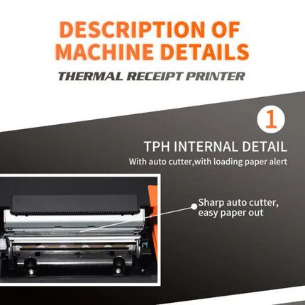 Auto-Cutter 80mm USB Thermal Receipt Printer for Retail Use