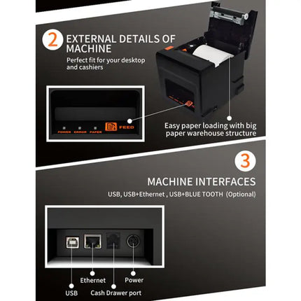 Wireless Bluetooth Thermal Receipt Printer for Retail POS Systems