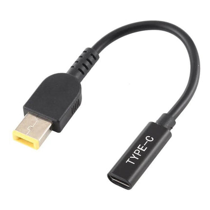 USB-C to Square USB Adapter Cable for Lenovo ThinkPad Devices compact adapter cable showing Type-C female and square USB male connectors