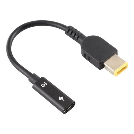 USB-C to Square USB Adapter Cable for Lenovo ThinkPad Devices compact adapter cable connecting USB-C ThinkPad to square USB peripheral