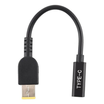 USB-C to Square USB Adapter Cable for Lenovo ThinkPad Devices compact black adapter cable for connecting USB-C ThinkPad to square USB peripherals