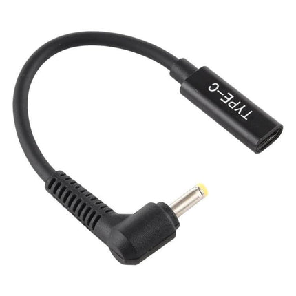 USB-C to 4.0 x 1.7mm Power Adapter Cable for Devices compact 15.5cm black adapter cable for travel and laptop charging
