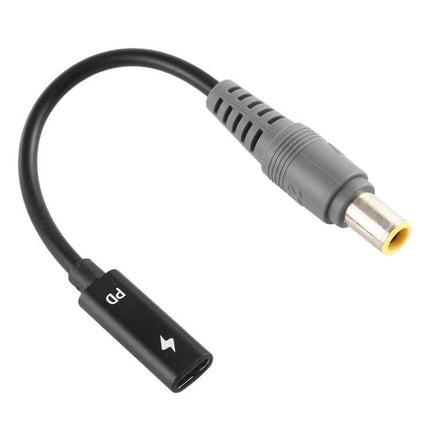 USB-C to 7.9 x 5.5mm Charger Cable for Device Charging, 17.5 cm compact adapter cable for phone or tablet charging on the go