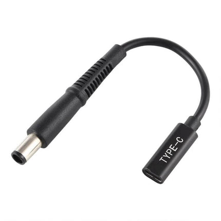 Portable USB-C Charger Cable for Dell Laptops and Devices - compact 18cm USB-C to Dell barrel adapter for travel and commuting