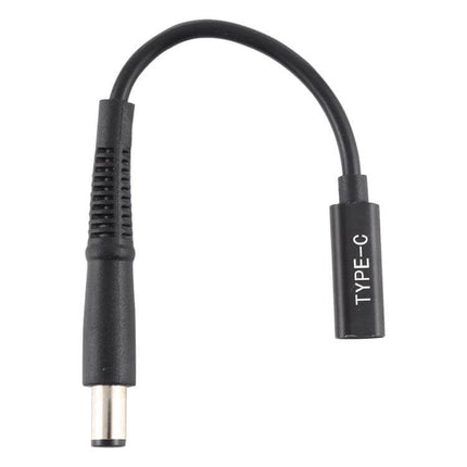 Portable USB-C Charger Cable for Dell Laptops and Devices - 18cm compact Type-C to Dell barrel adapter for travel and commuting