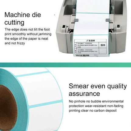 80mm x 40mm Self-Adhesive Thermal Labels for Barcode Use - roll of labels and thermal printer printing barcode labels