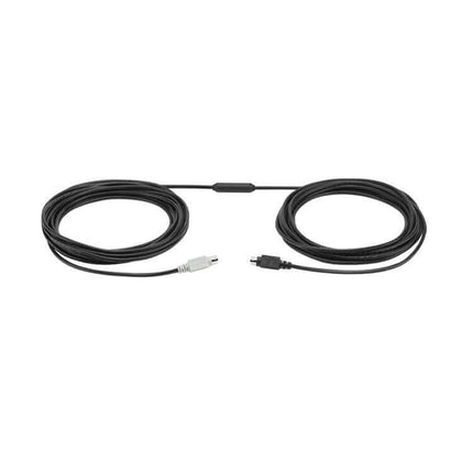 Logitech 10-Meter DIN Port Extension Cable for Speakers and Microphone black cable extending speaker and microphone reach