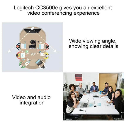 Logitech 10-Meter DIN Port Extension Cable for Speakers and Microphone black cable extending audio connections for conference rooms and home offices