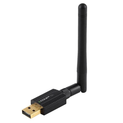 EDUP Dual Band Wireless USB Adapter for WiFi and Bluetooth Connectivity - black USB adapter with adjustable antenna for 2.4GHz/5GHz desktop and laptop