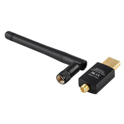 EDUP Dual Band Wireless USB Adapter for WiFi and Bluetooth Connectivity - black USB WiFi dongle with detachable antenna for desktops and laptops
