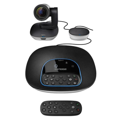 Logitech Professional Webcam for Business Video Conferencing, EU Plug - office conference camera with speakerphone and remote control
