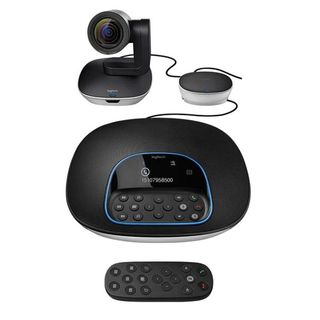 Logitech Professional Webcam for Business Video Conferencing, EU Plug - office conference camera with speakerphone and remote control