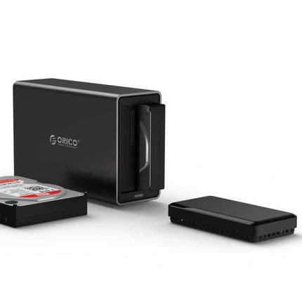 Orico 2-Bay External Hard Drive Enclosure for SATA HDDs tool-free dual-bay setup with hot-swap drives and external HDDs for backups