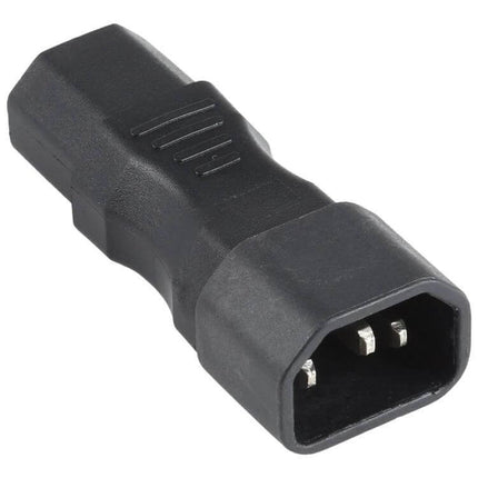 C13 to C14 AC Power Adapter for Server and Computer Connections black IEC connector adapter for data center and office use