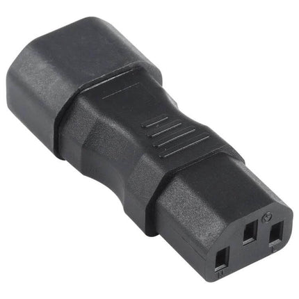 C13 to C14 AC Power Adapter for Server and Computer Connections - black inline adapter for servers and chassis