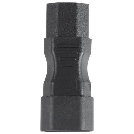 C13 to C15 Groove AC Power Adapter for Computers and Servers black inline adapter connecting C13 plug to C15 socket for data center and server use