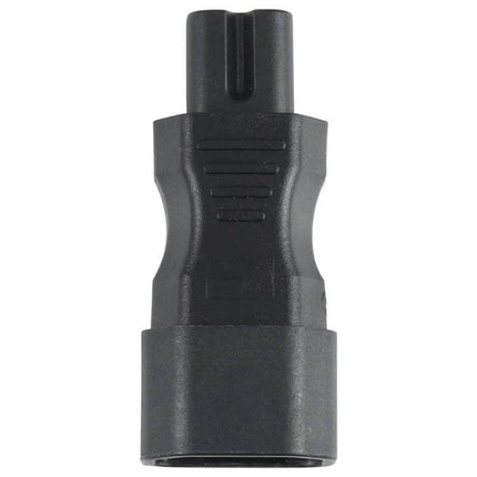 Adapter for Connecting C7 AC Devices to C14 Power Outlets black C7-to-C14 adapter for home office and server room cable management