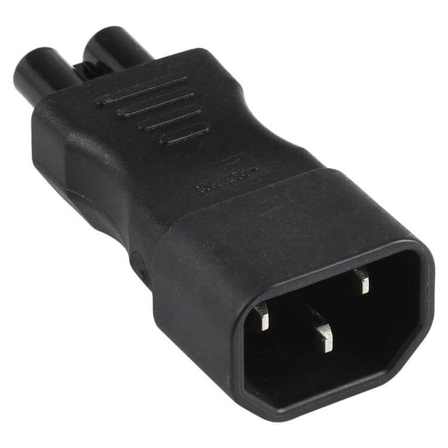 C5 to C14 AC Power Adapter for Computers and Servers high-quality black adapter for extending power in offices and data centers