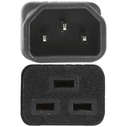 C14 to C19 AC Power Adapter for Electrical Connections - black IEC C14 male to C19 female pure copper connector for servers and computers