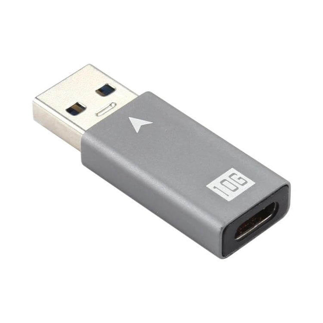 USB-C to USB 3.0 Adapter for Device Charging and Data Sync - compact gray USB-C to USB 3.0 adapter for charging and fast data transfer